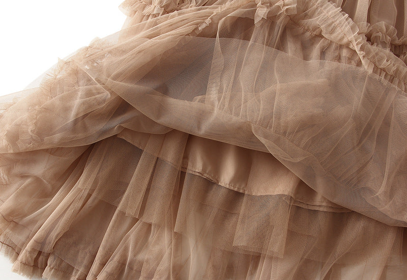 cascading ruffle tulle skirt with tiered drape – SIENNA