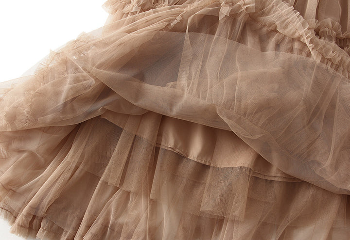 cascading ruffle tulle skirt with tiered drape – SIENNA