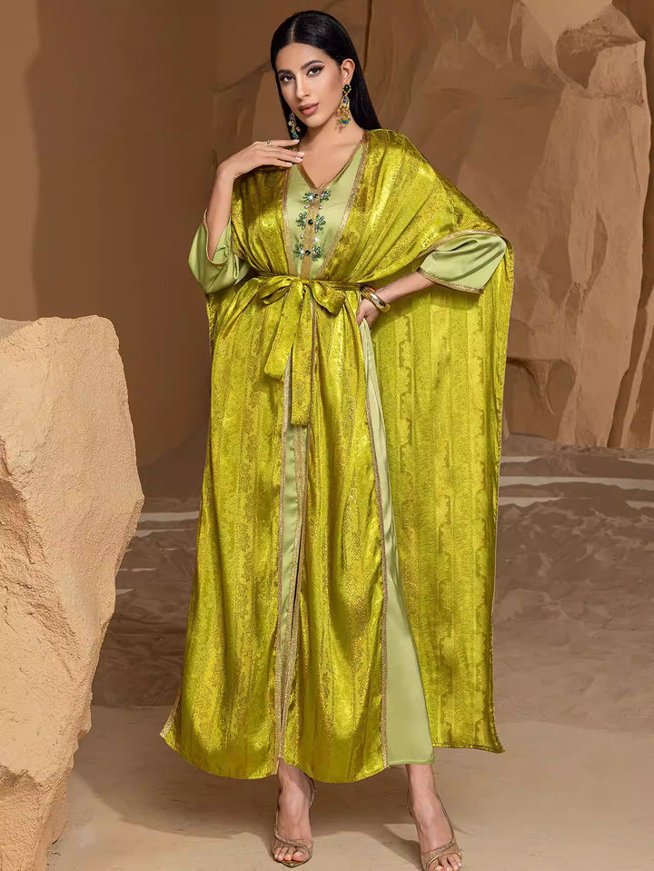 Long off-shoulder velvet dress with side slit – MIDNIGHT