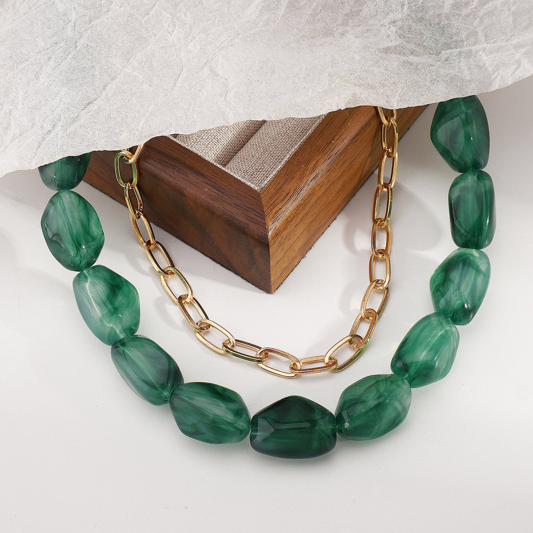 veelkleurige ketting met emaille zee bedels - CORALIA 