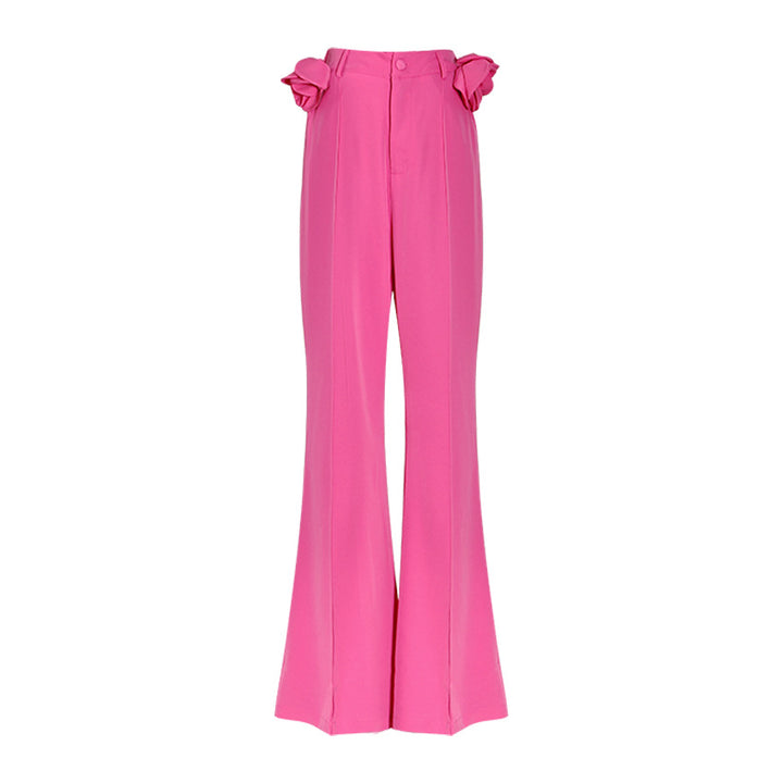 sleeveless cutout jumpsuit with floral appliqué - RONIXA