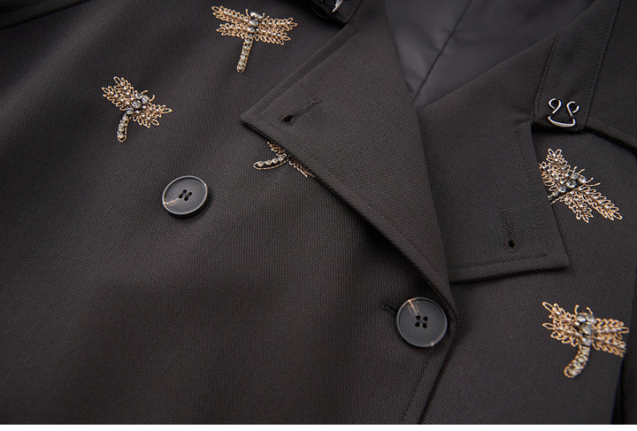 luxury embroidered trench coat – EMBLEM