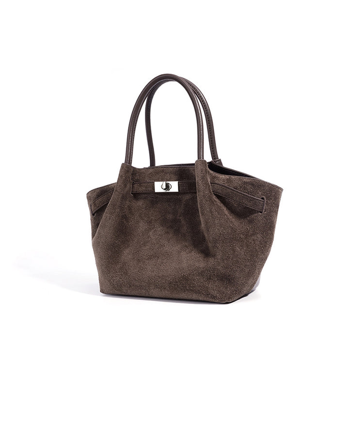 حقيبة توت من جلد الغزال بمقابض منظمة – مايفزو