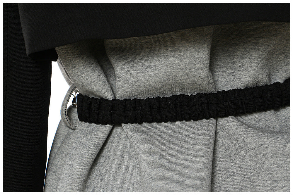 layered hoodie dress with chain belt – URBAN