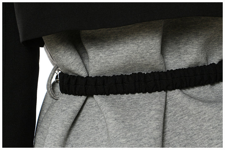 layered hoodie dress with chain belt – URBAN