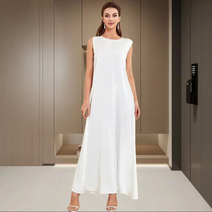 sleeveless maxi dress with flowing silhouette - AMAJTA