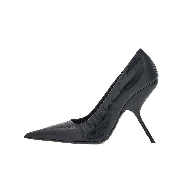 Pointed Toe Sculpted Stiletto Pumps – SCARLET