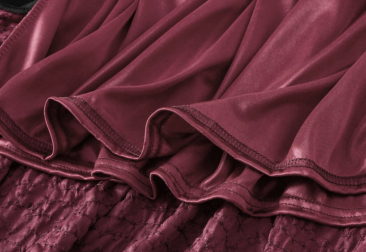 velvet midi skirt with asymmetric sequin ruffle – STELLAR