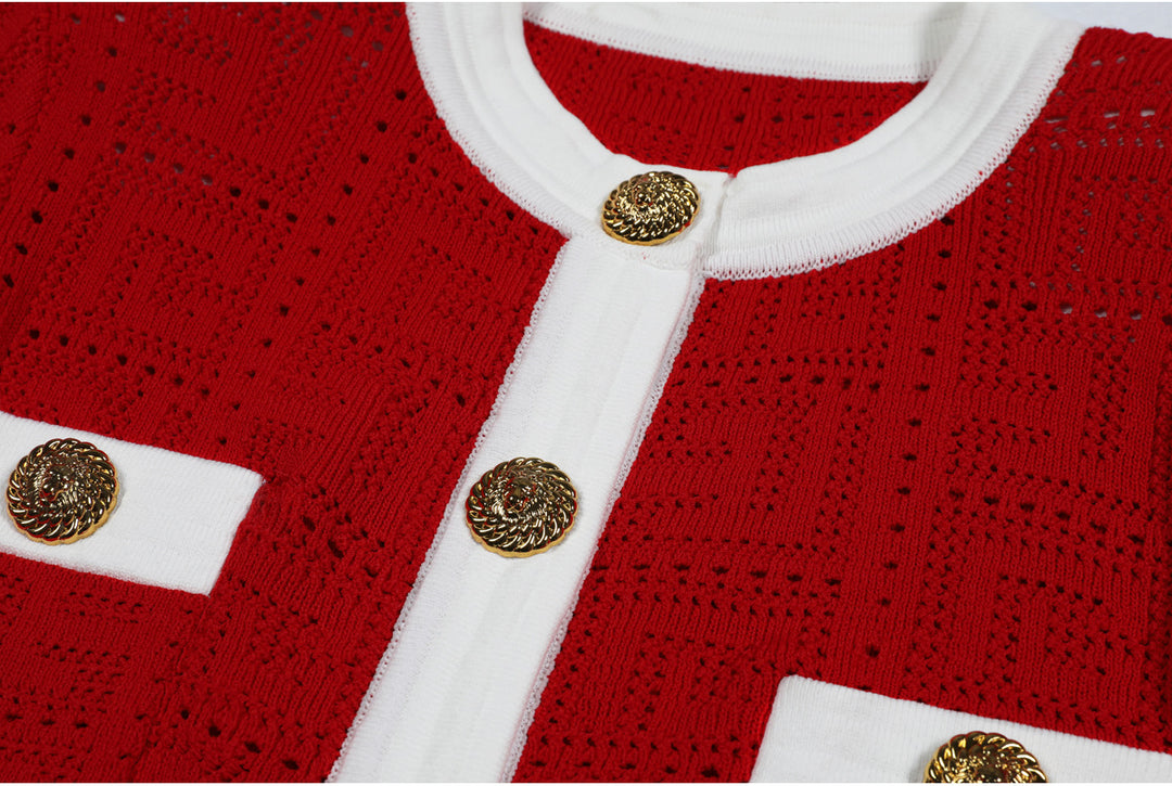 褶皱喇叭袖上衣和高腰裙套装，配腰带 – Rosiny 