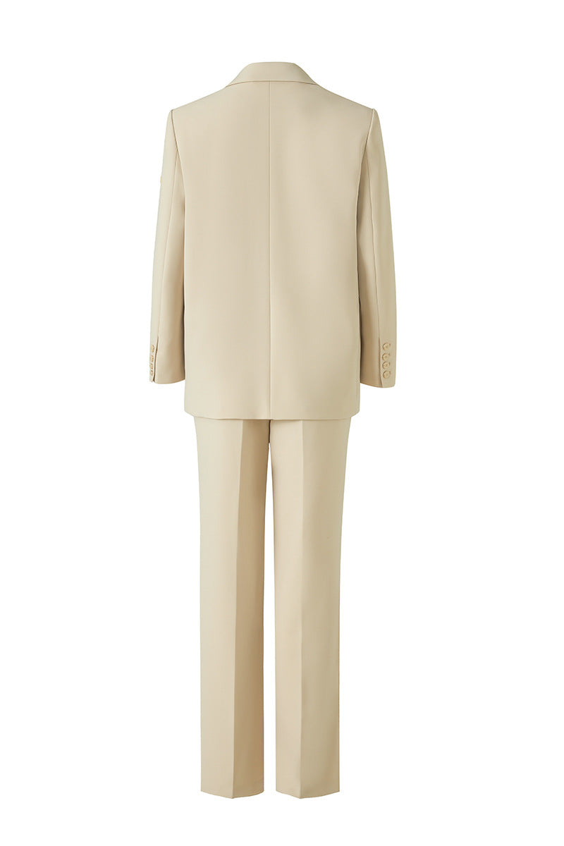 embellished tailored suit with straight-leg trousers – LUNARA