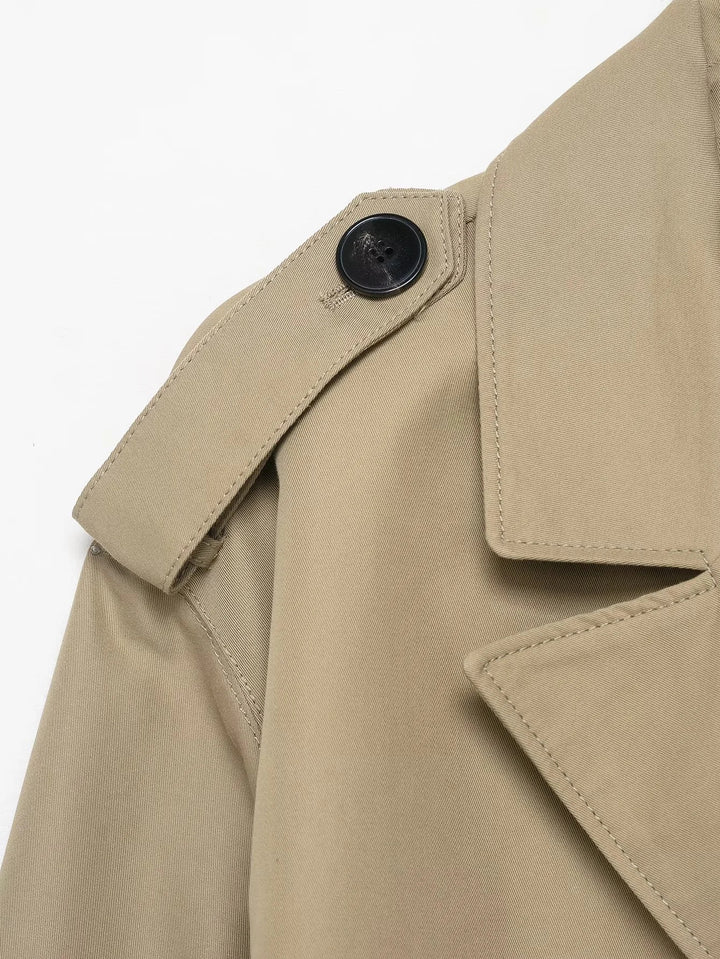 belted double-breasted trench coat – AURORA