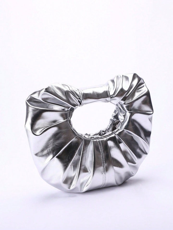 حقيبة بمقبض معدني مكشكش بتصميم دائري – نوفانفي