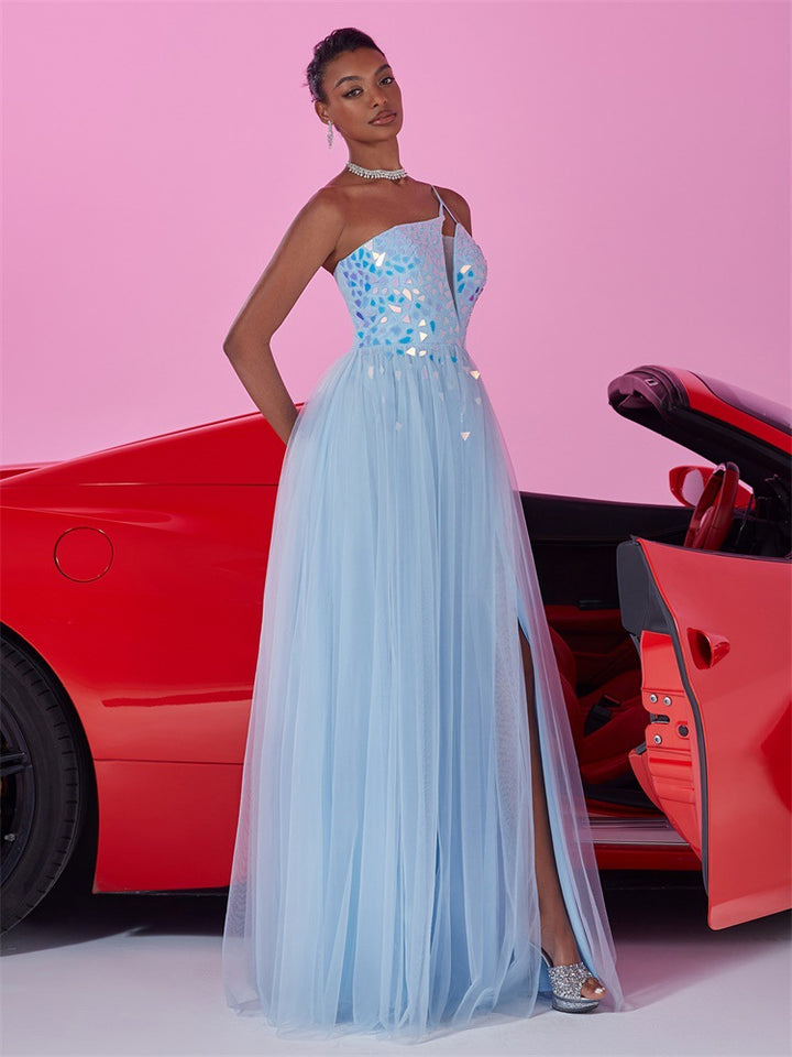 Plissiertes Oberteil mit ausgestellten Ärmeln und Maxirock-Set mit Taillengürtel – Rosiny 