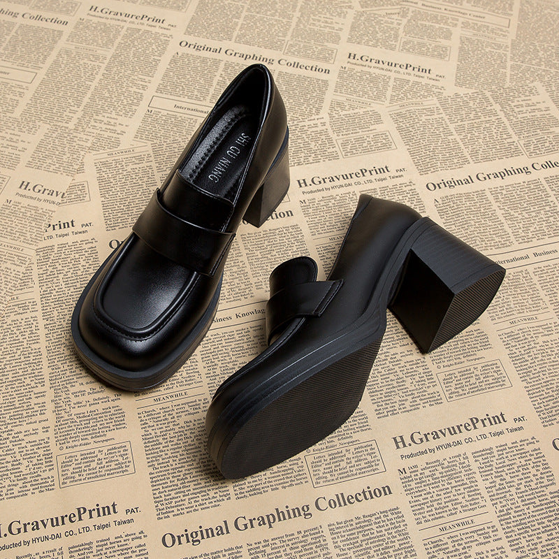 block heel loafers with square toe - VERANTA