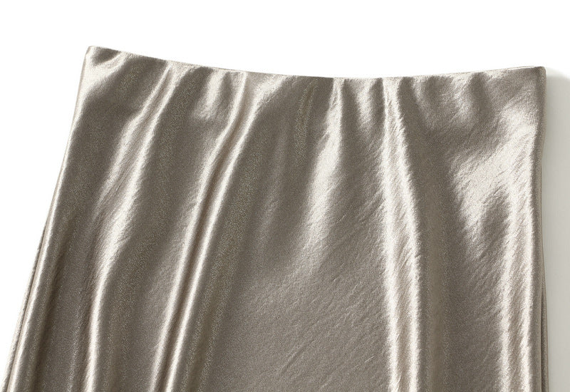 glossy satin mermaid maxi skirt – MIRABEL