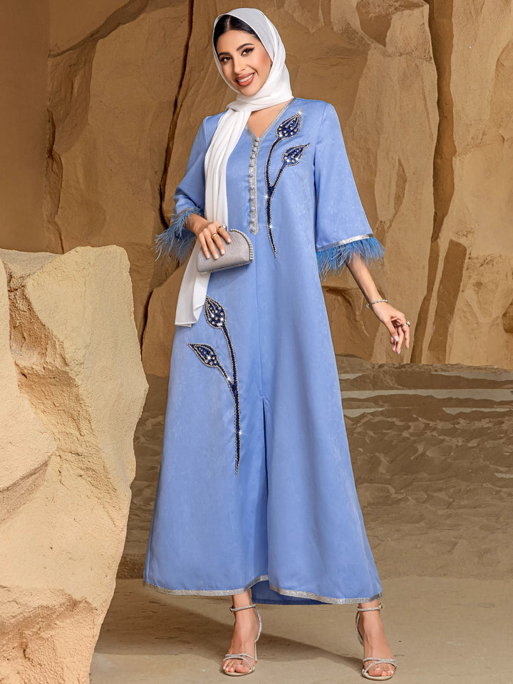 maßgeschneiderter Schlaganzug mit Satin-Puffärmeln – VALENCIA 