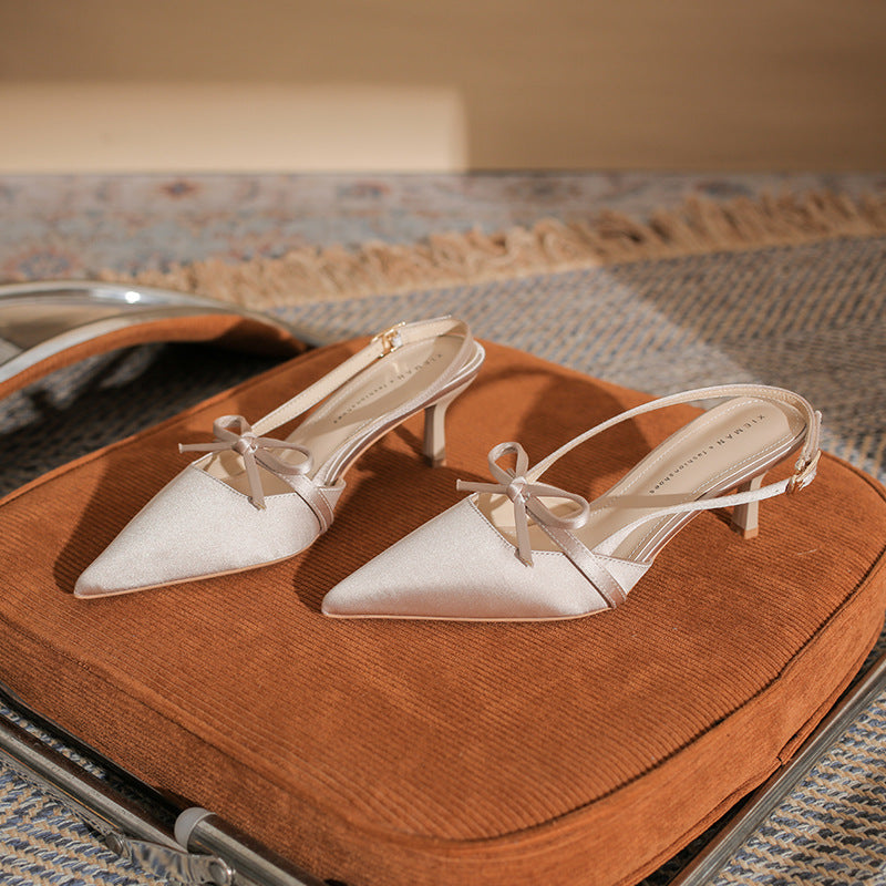 slingback pumps with bow detail - AURORAKRI