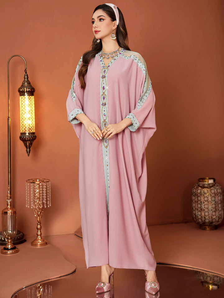 costume évasé sur mesure avec manches bouffantes en satin – VALENCIA 