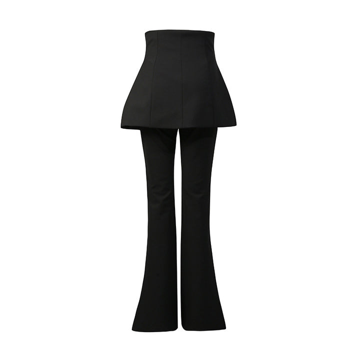 high-waist sculpted flared pants with peplum detail – BALIGH