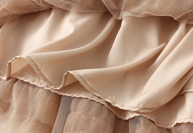 tiered tulle skirt with horizontal ruffle bands – BLOORA