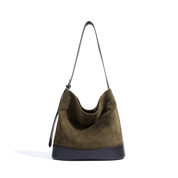 gewebte Rattan-Tragetasche mit doppelten Ledergriffen – LÉONIE 