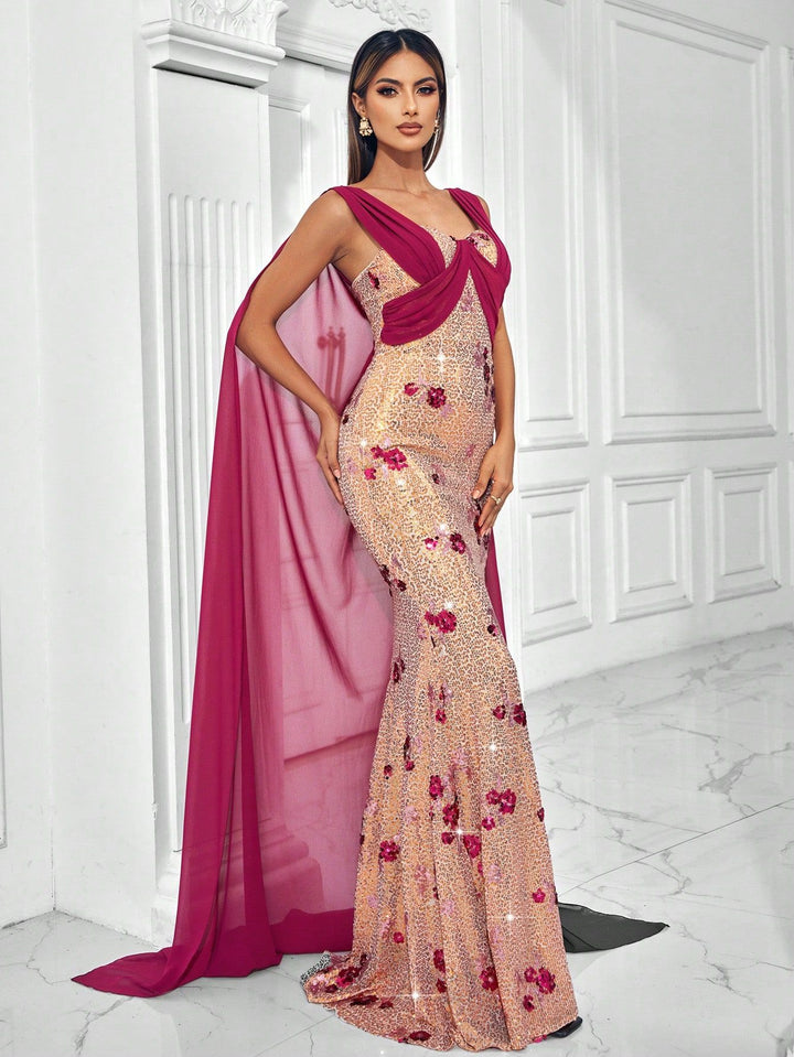 Haut à manches évasées plissées et ensemble jupe longue avec ceinture à la taille – Rosiny 