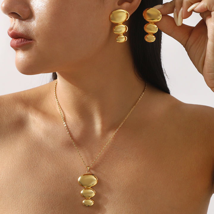 mehrfarbige Kettenhalskette mit Emaille-Seeanhängern - CORALIA 