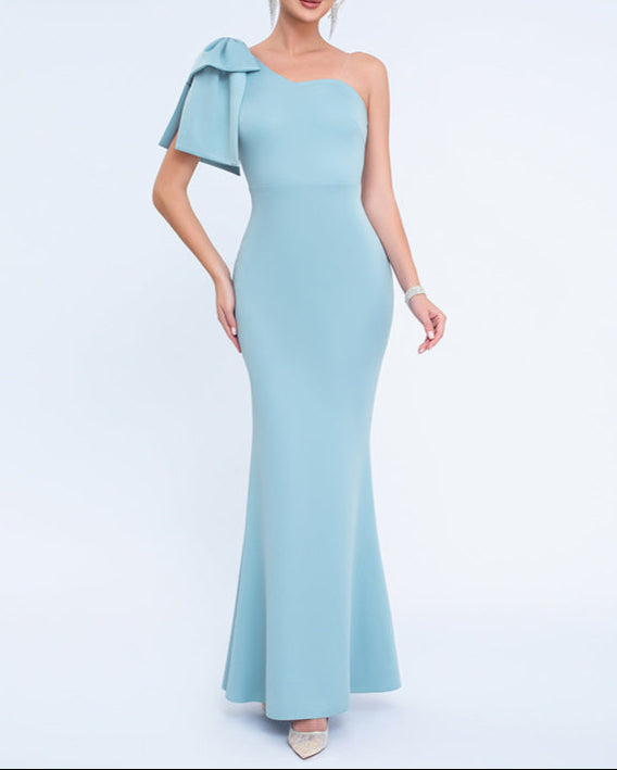 Plissiertes Oberteil mit ausgestellten Ärmeln und Maxirock-Set mit Taillengürtel – Rosiny 