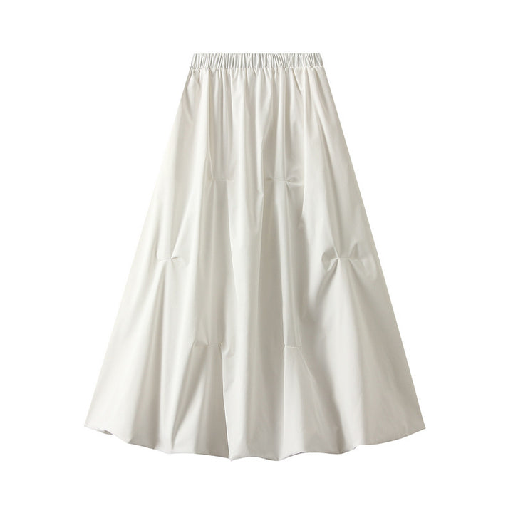 structured volume maxi skirt with gathered folds – NOVA