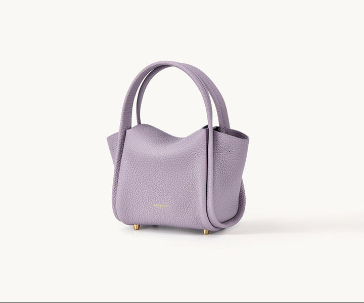 Mini Yellow Pebbled Leather Tote Bag – Songmont