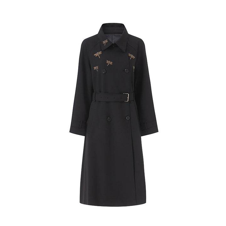 luxury embroidered trench coat – EMBLEM