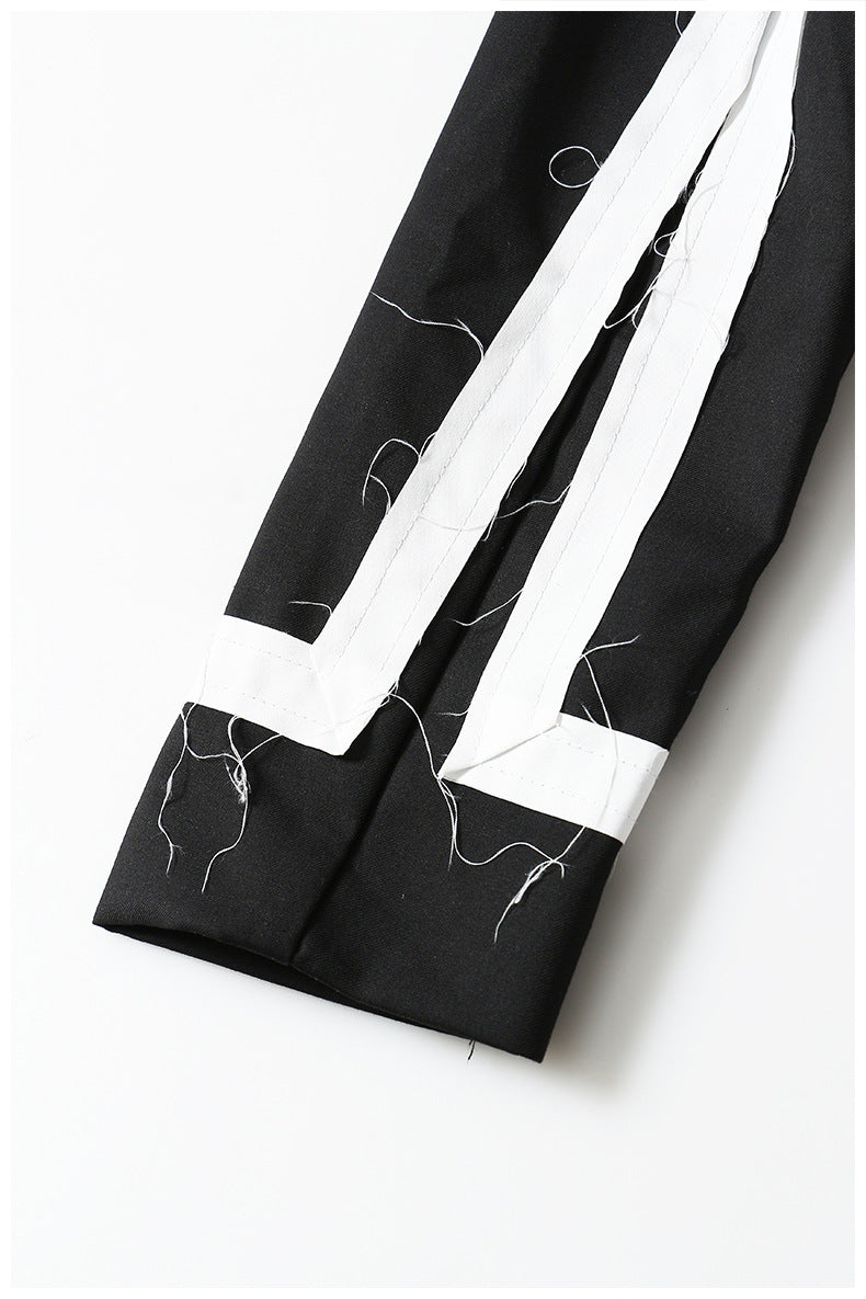 deconstructed contrast tape blazer – REBEL