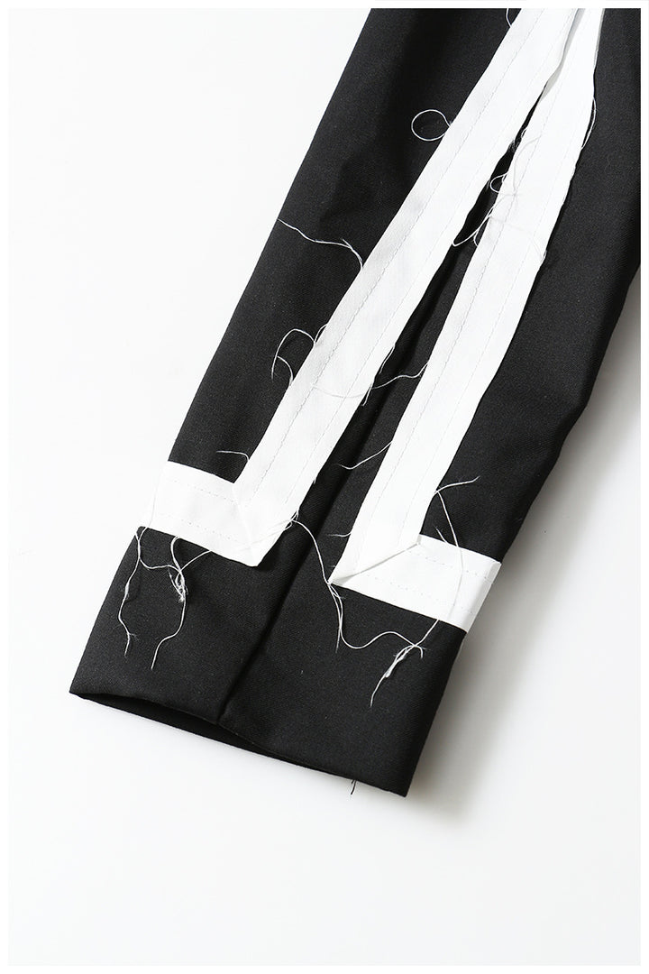 deconstructed contrast tape blazer – REBEL