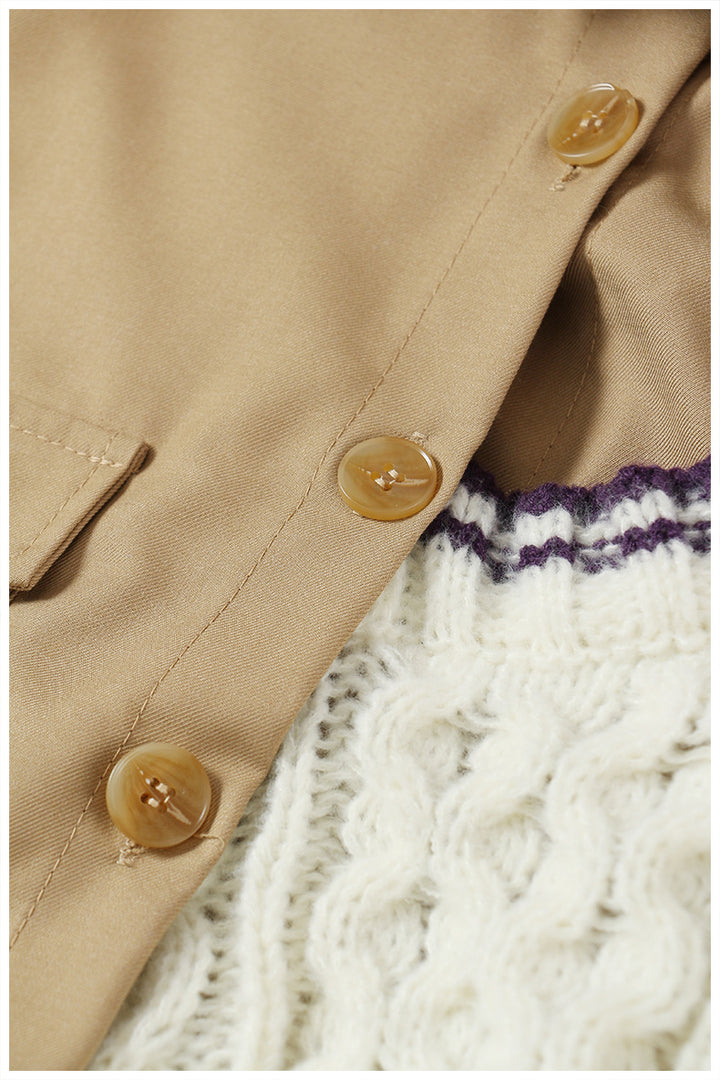 asymmetric knit vest layered shirt – MUSE