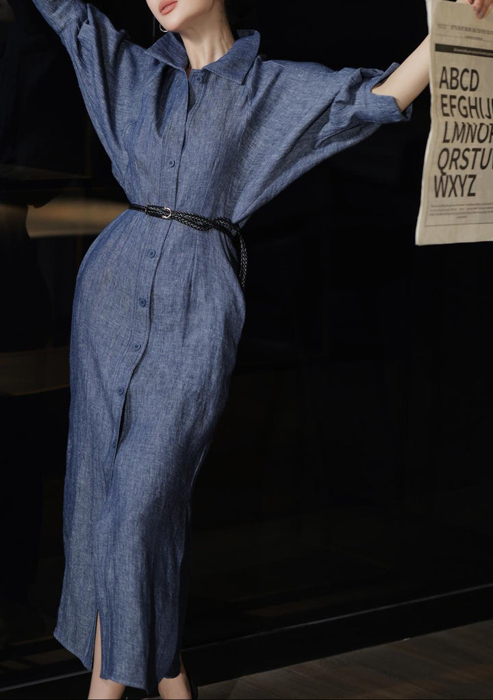 denim shirt dress with belted waist – JAZZ