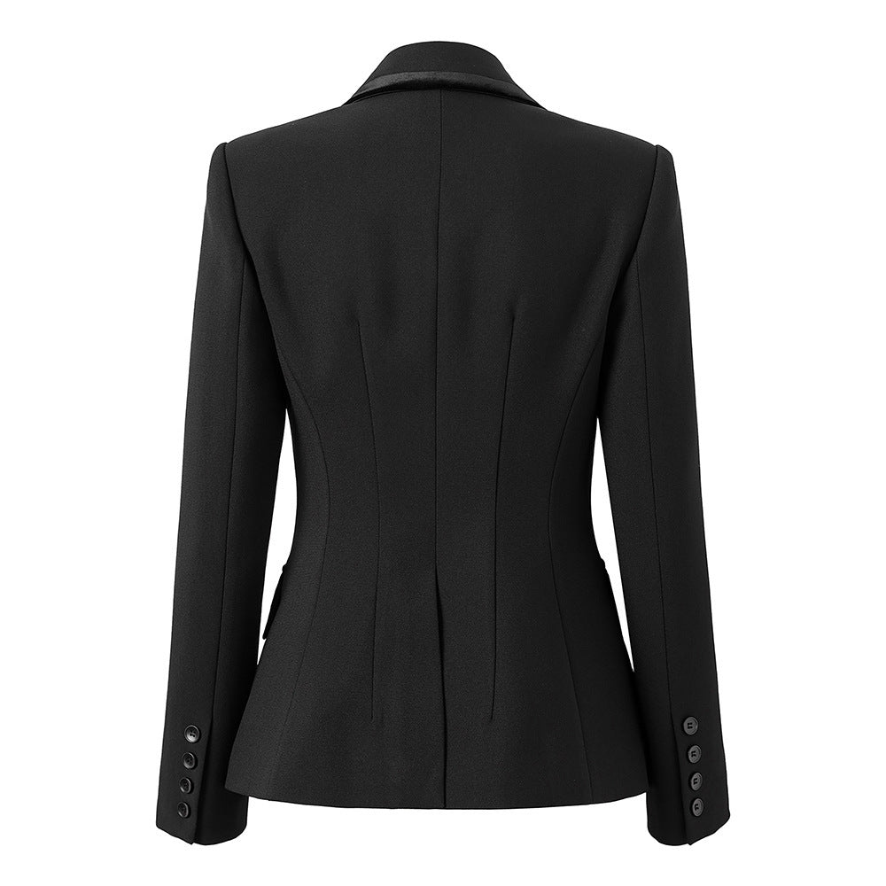 Double-breasted blazer with dragonfly crystal embellishments – NOCTURNE