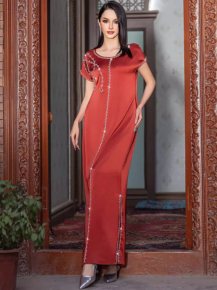 Short-Sleeve Minimalist Maxi Dress – LYRA