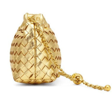 编织藤条手提包，配有双层皮革手柄 – LÉONIE 