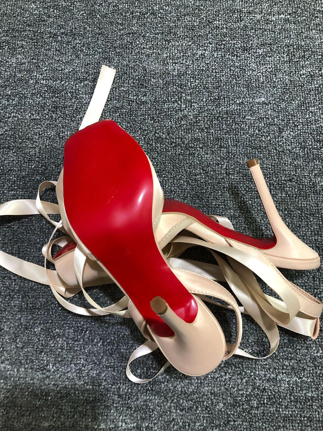 satin platform heels with ribbon ankle ties – BELLE