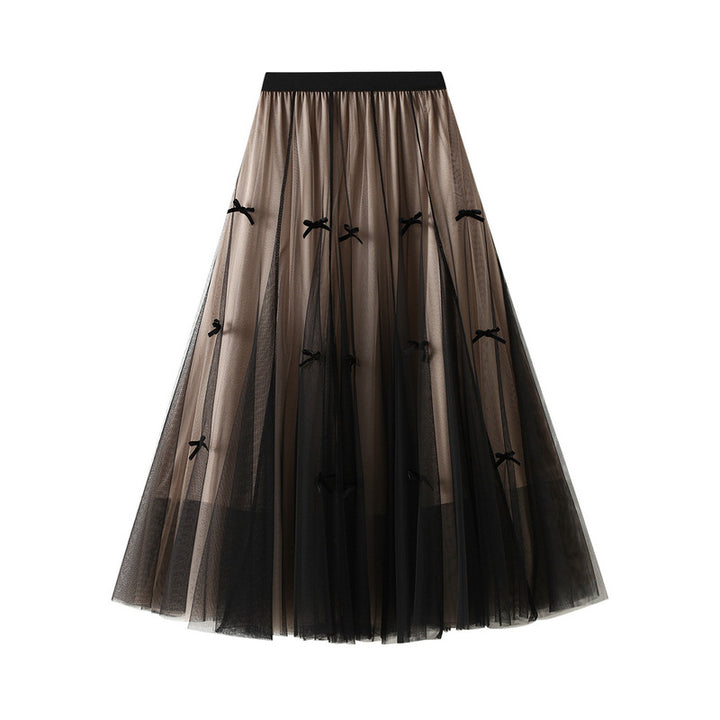layered tulle skirt with mini velvet bows – ÉCLAT