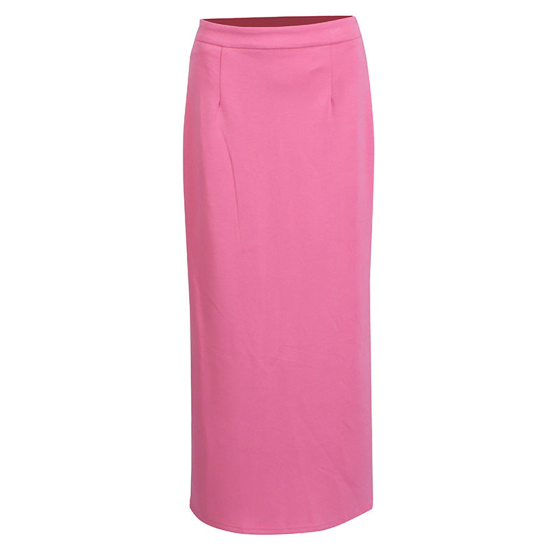 Haut à manches évasées plissées et ensemble jupe longue avec ceinture à la taille – Rosiny 