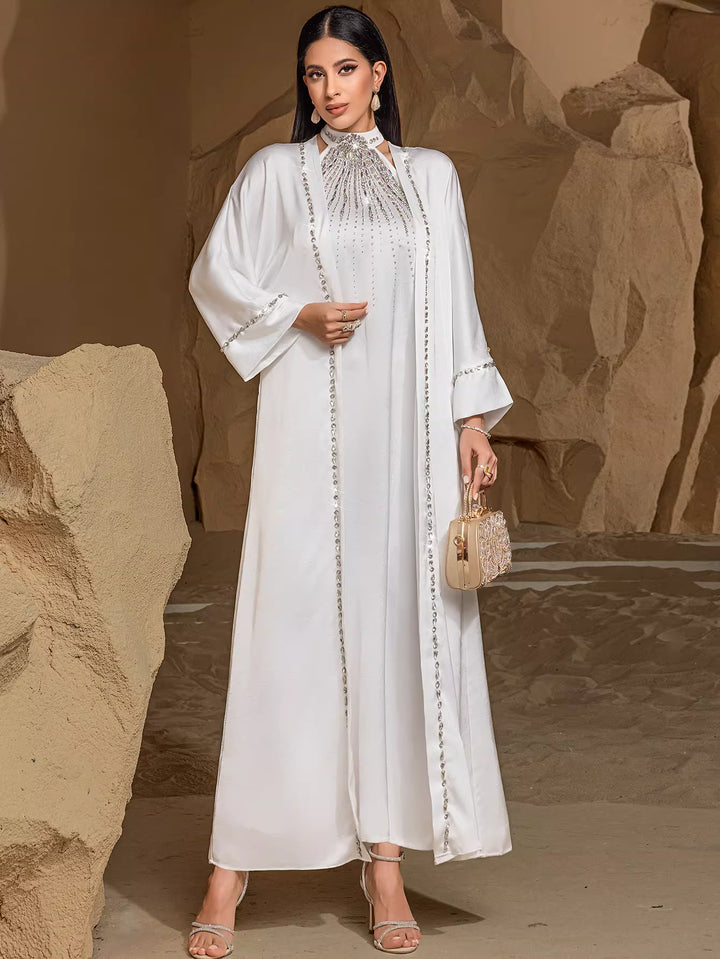 Elegant Long Sleeve Maxi Dress with Defined Waist – SELENE