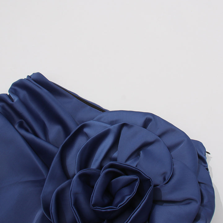 褶皱喇叭袖上衣和高腰裙套装，配腰带 – Rosiny 