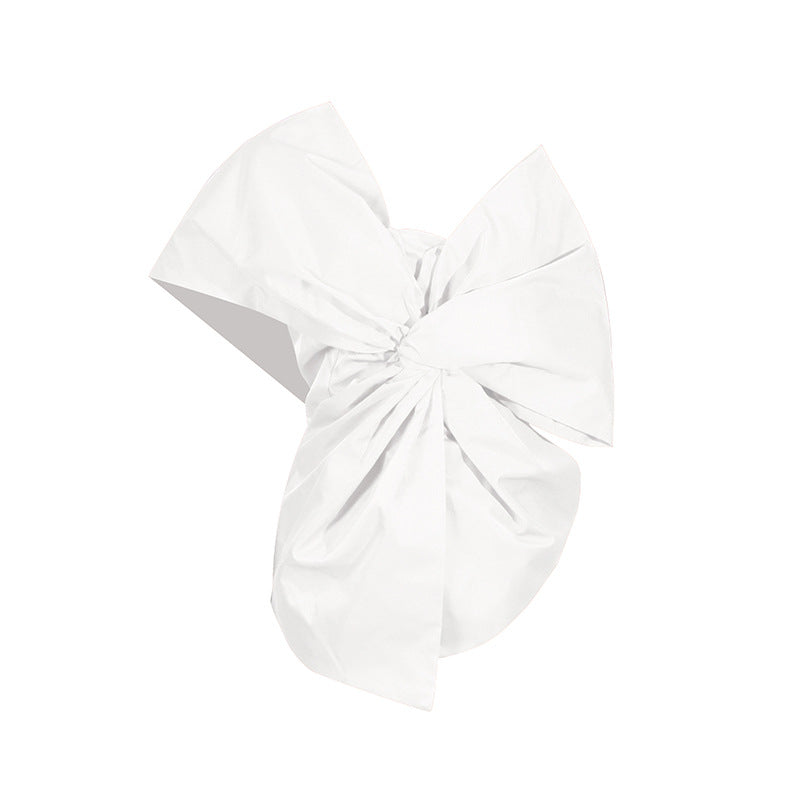 one-shoulder sculpted top with draped bow detail – ROSETTA