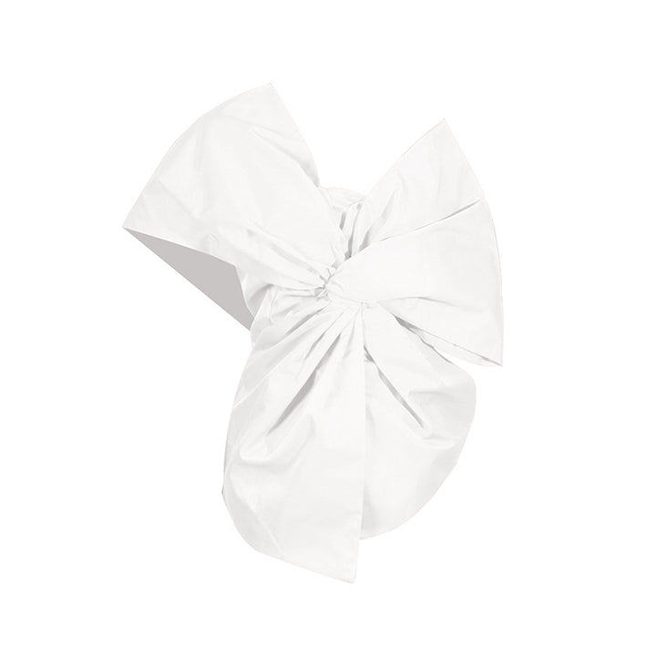 one-shoulder sculpted top with draped bow detail – ROSETTA