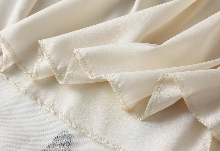 embroidered butterfly tulle midi skirt – FLORAW