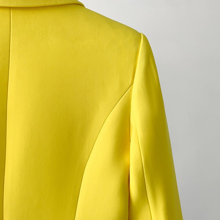 feather-trim tailored blazer – AURORA