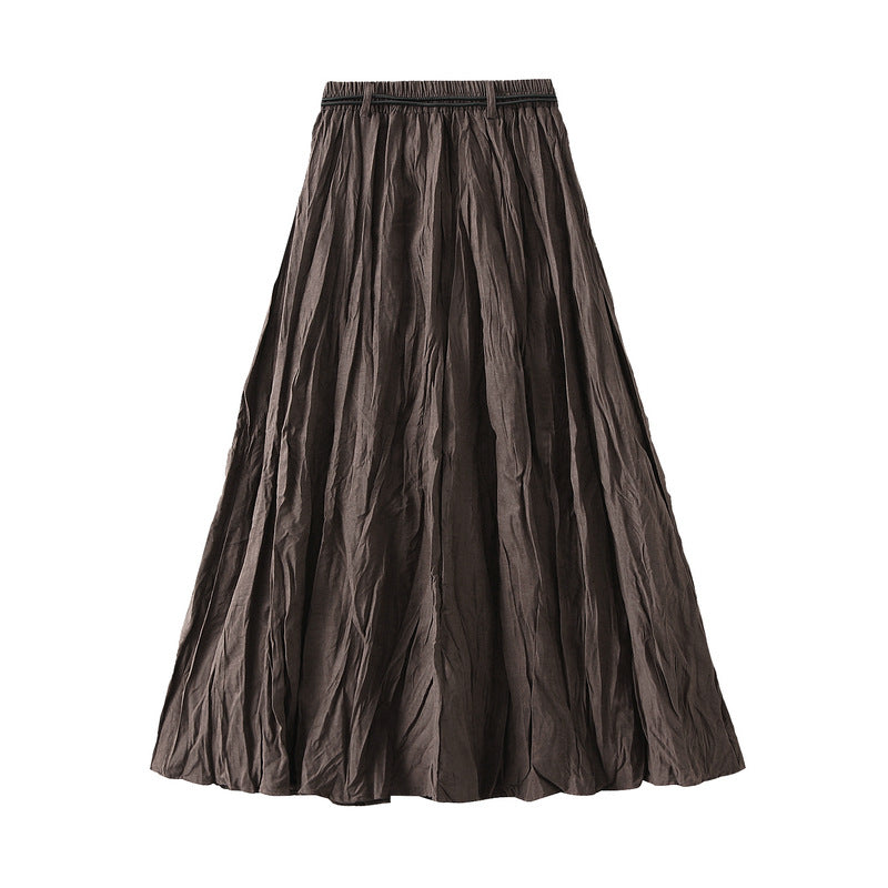 textured maxi skirt with adjustable rope belt – MARLOWE