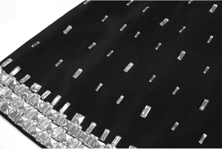 Haut à manches évasées plissées et ensemble jupe longue avec ceinture à la taille – Rosiny 