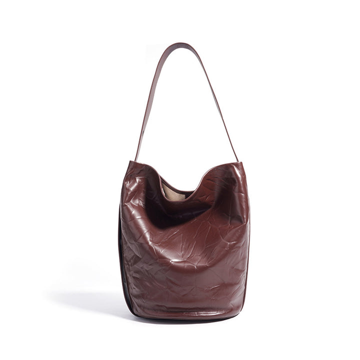 slouchy leather shoulder bag with minimalist design – ARLETTEZI